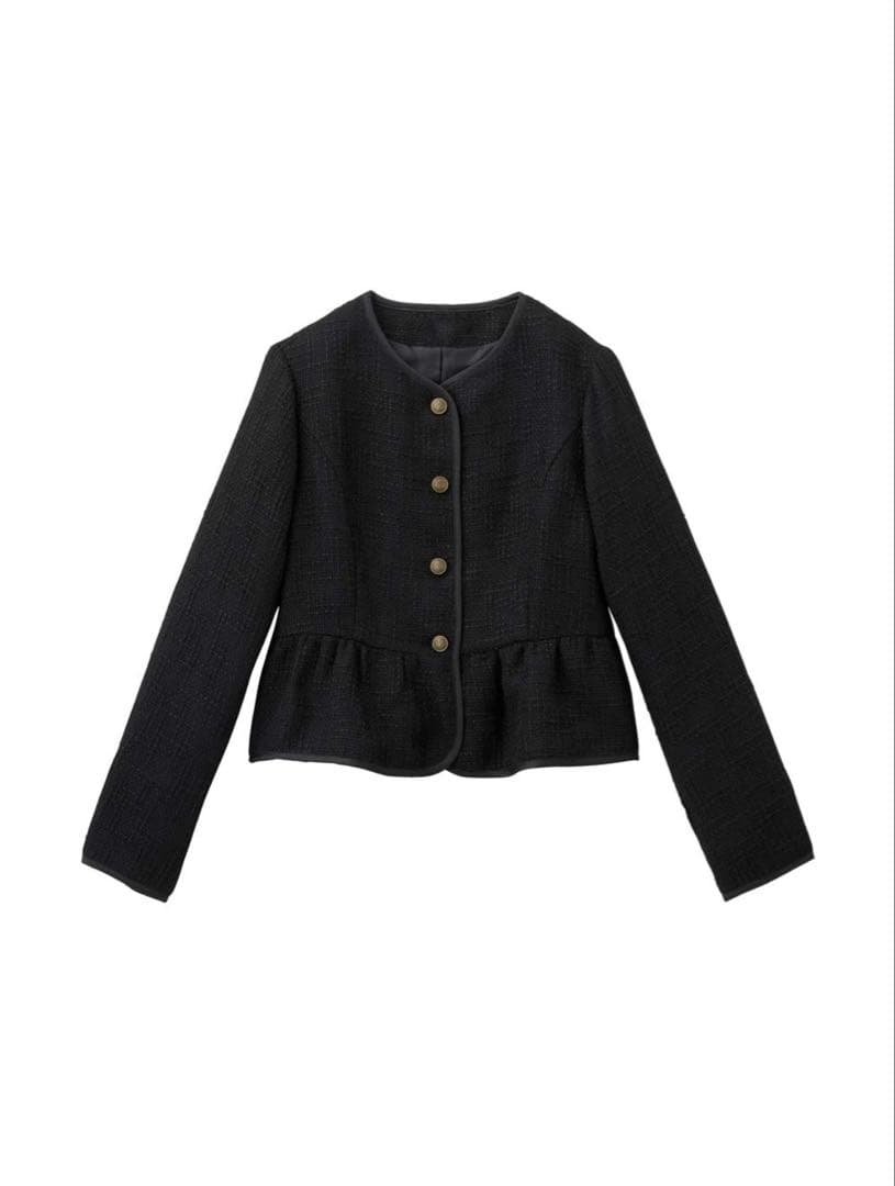 【新品タグ付】ツィードパフスリーブワンピース ジャケット マタニティ・授乳服