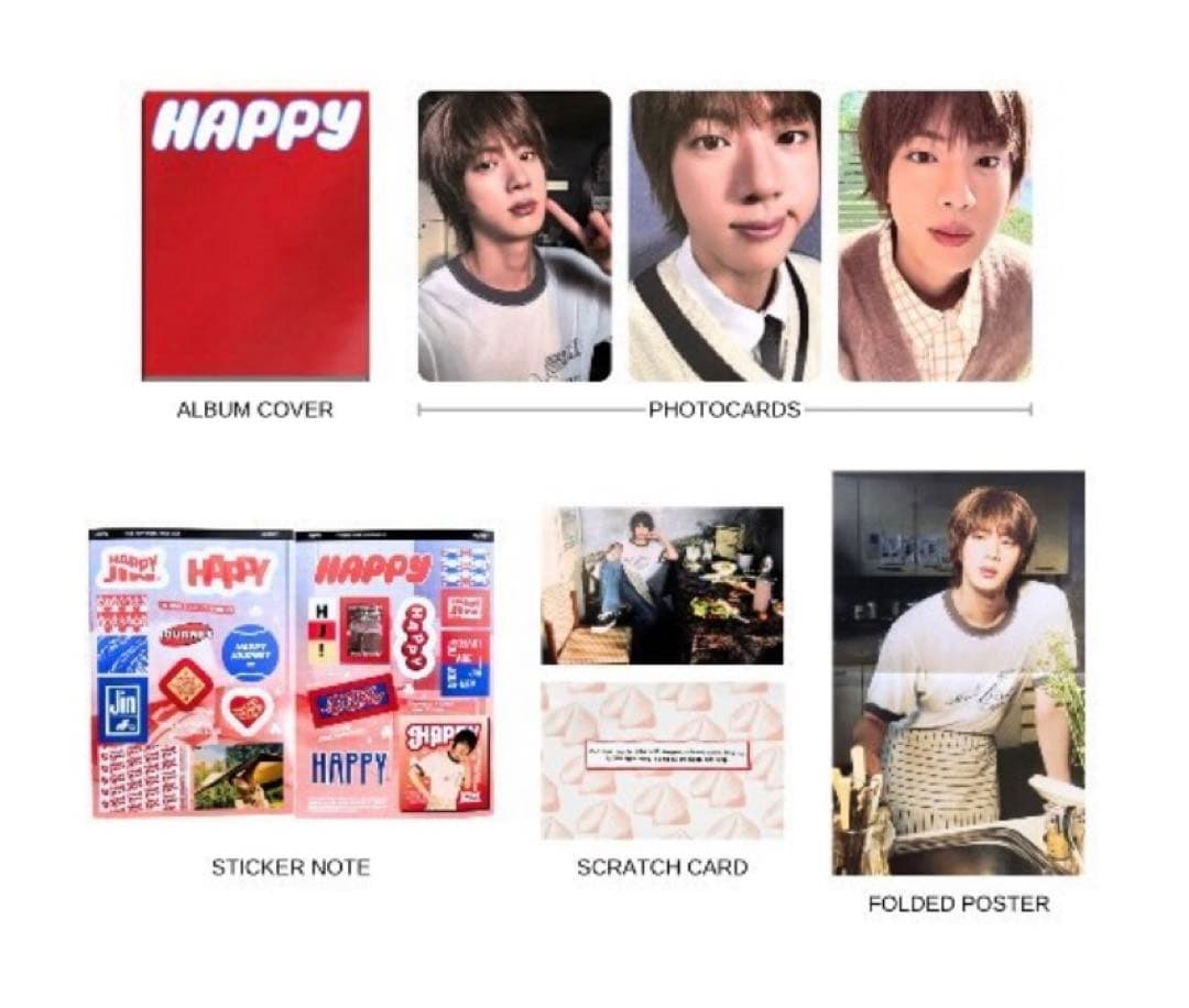 BTS JIN ジン HAPPY CD アルバム 3形態 5セット 15枚