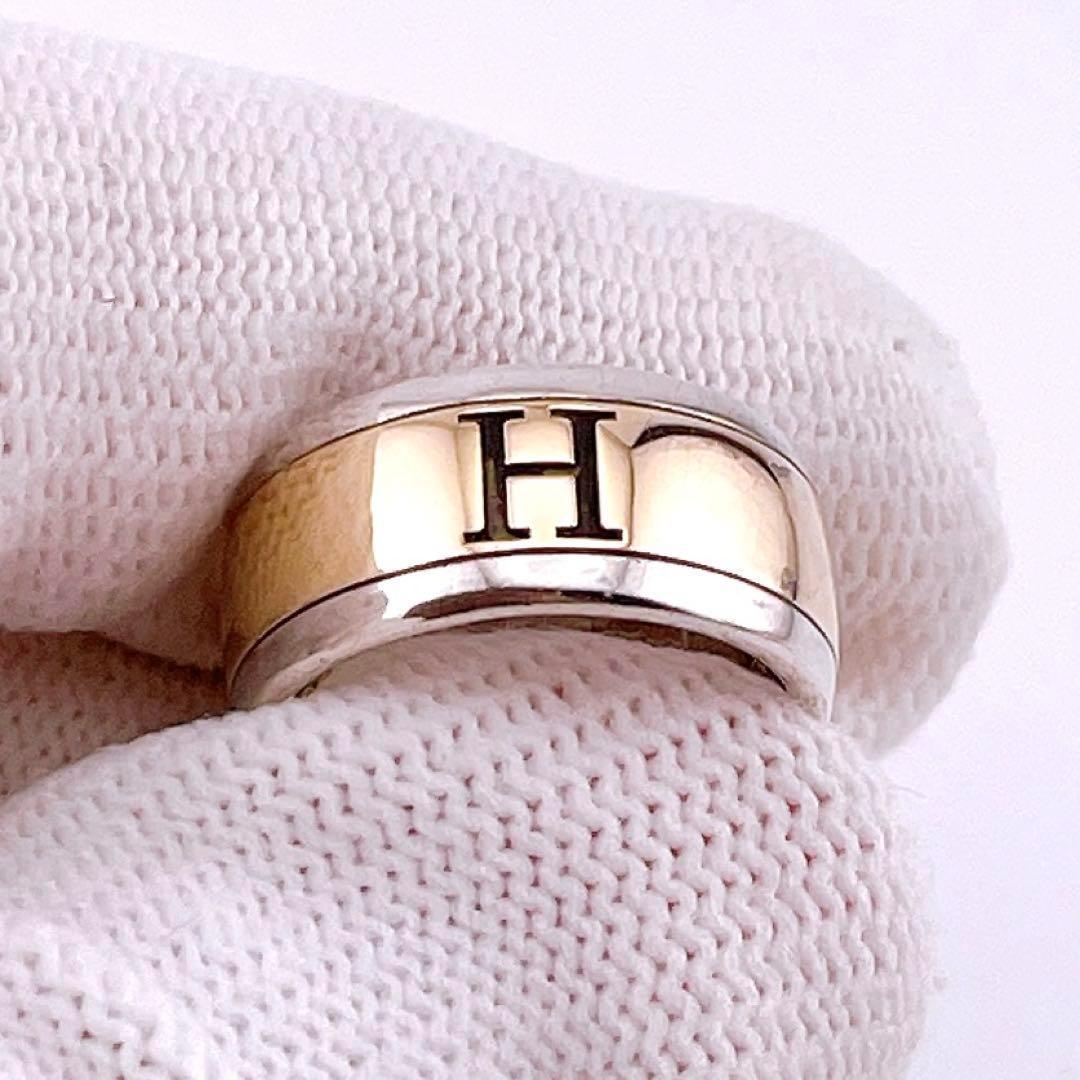 ★エルメス★ HERMES リング 指輪 イエローゴールド Hロゴ 925 7号