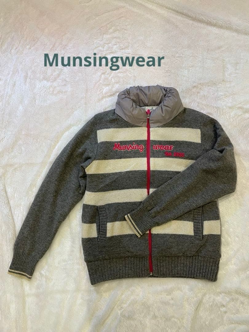 Munsingwear マンシングウェア ダウンニット　ダウンセーターフルジップ