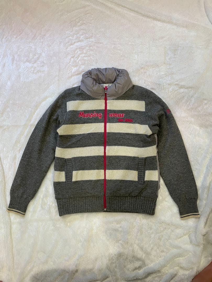 Munsingwear マンシングウェア ダウンニット　ダウンセーターフルジップ