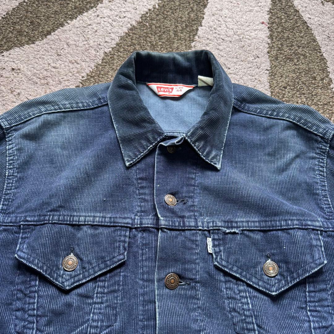 【希少サイズ】levis 70505 コーデュロイ 44 ネイビー 70s