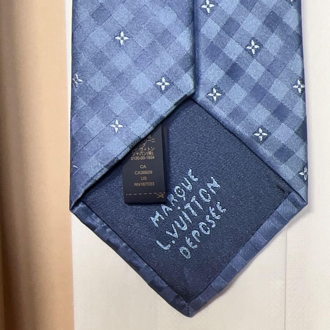 【新品未使用】LOUIS VUITTON ルイヴィトンネクタイフラワー チェック