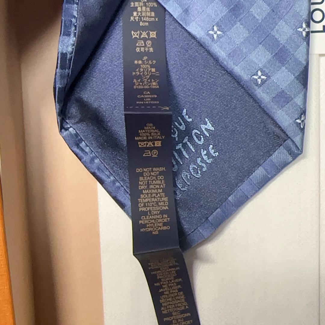 【新品未使用】LOUIS VUITTON ルイヴィトンネクタイフラワー チェック