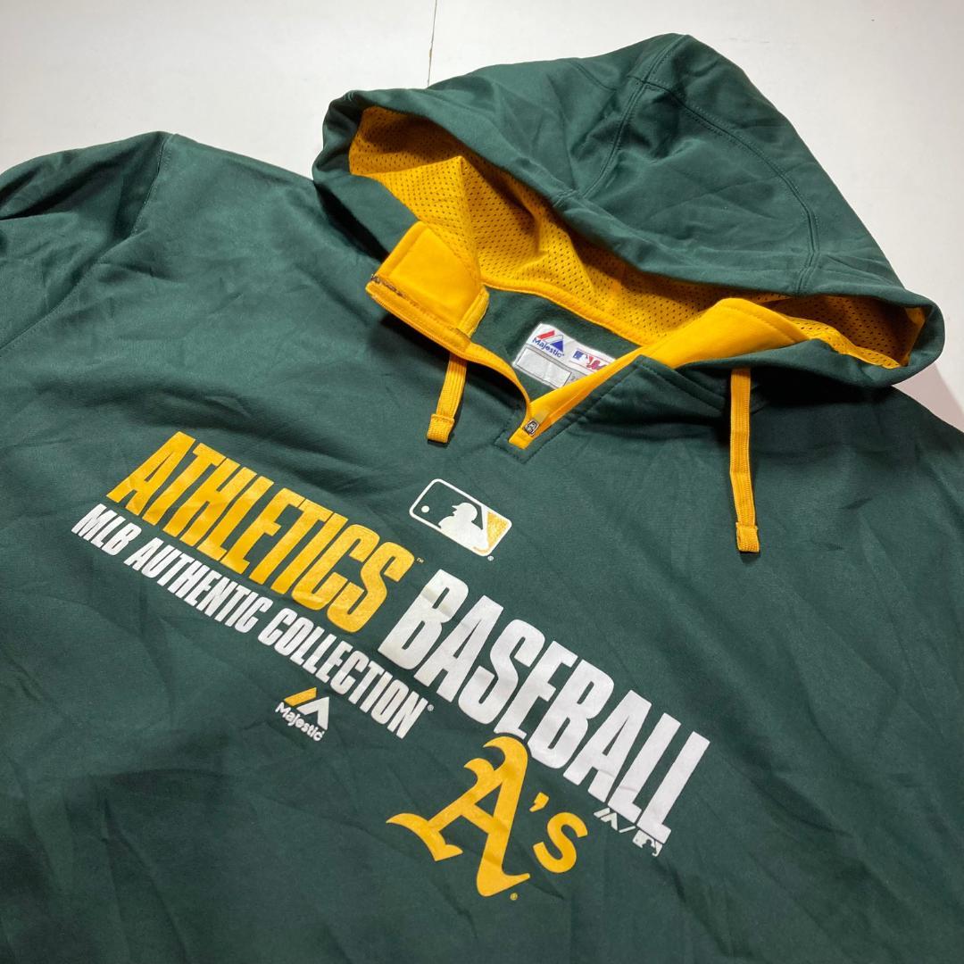 アスレチックス MLB　パーカー　2XL　Majestic　野球　メジャーリーグ