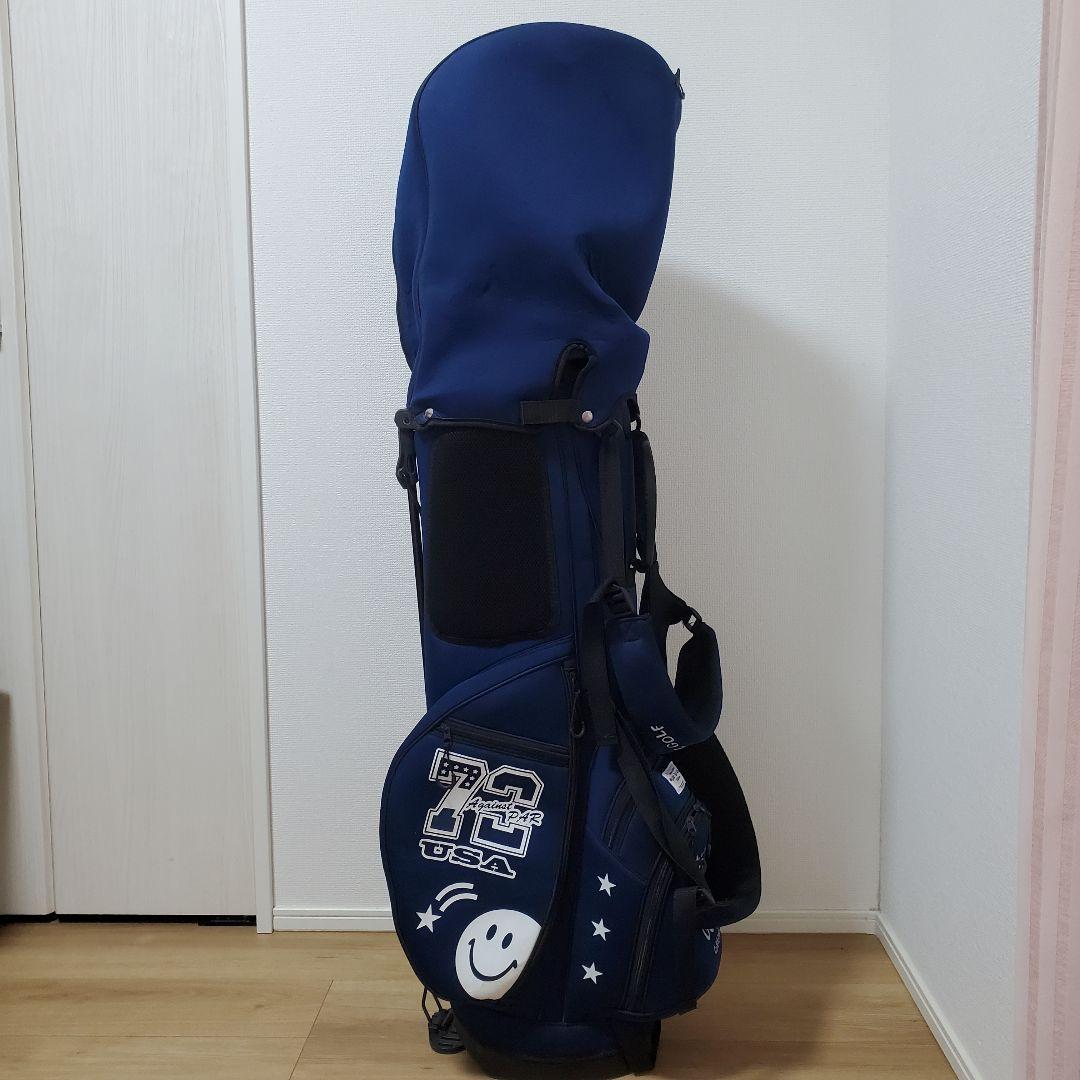BLUE TEE GOLF ネイビーキャディバッグ　スタンドタイプ
