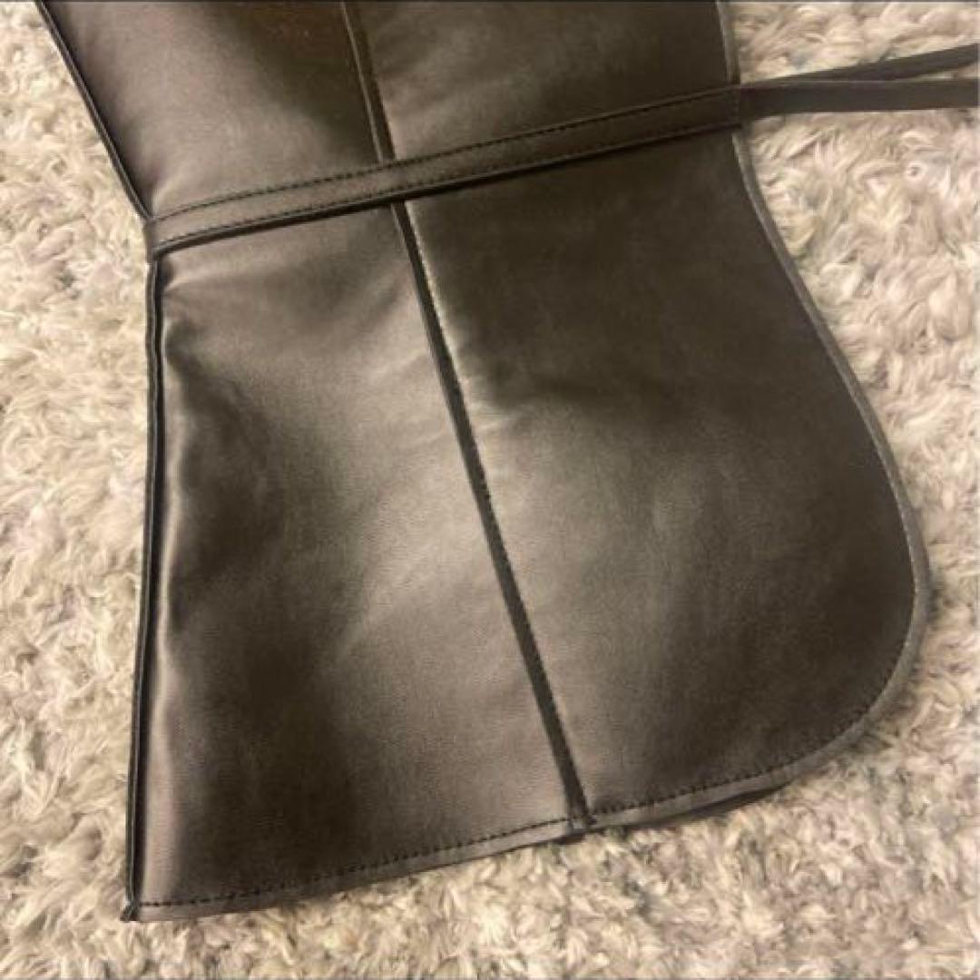 トップス DEFORMATION FAKE LEATHER VEST