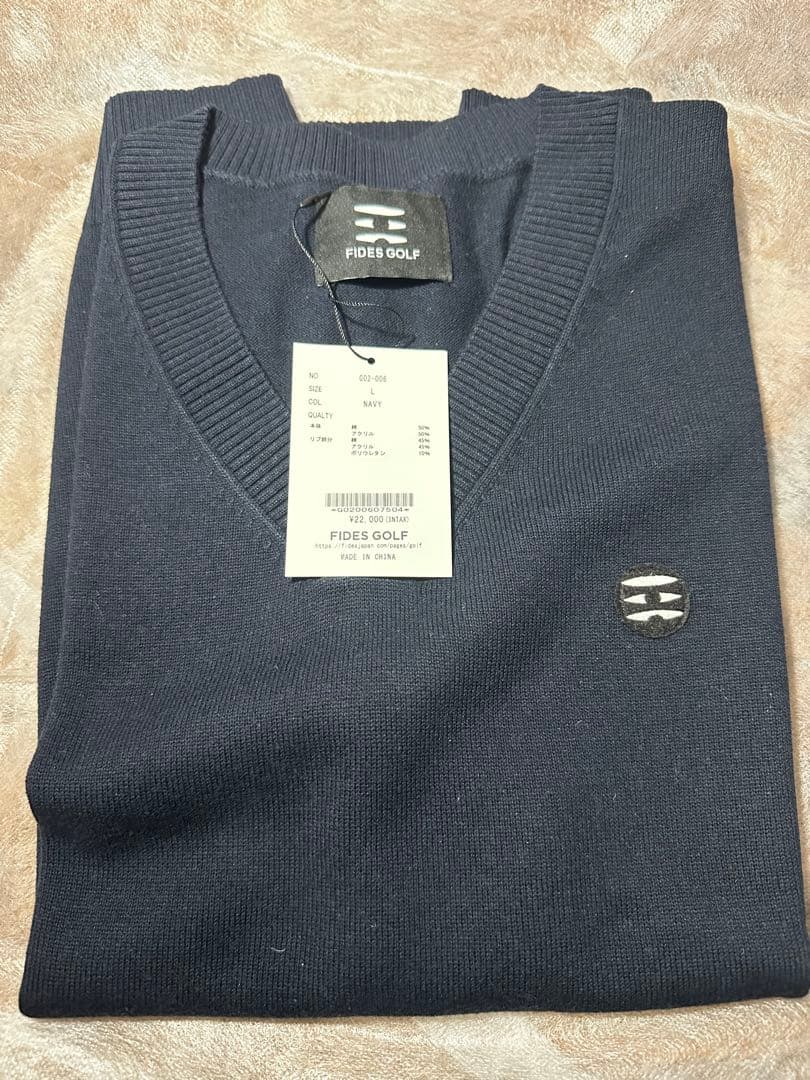 【新品】FIDES GOLFV NECK KNIT VEST ニットベスト