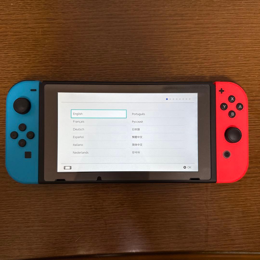 Nintendo Switch 青/赤 本体　バッテリー強化版　おまけ付き