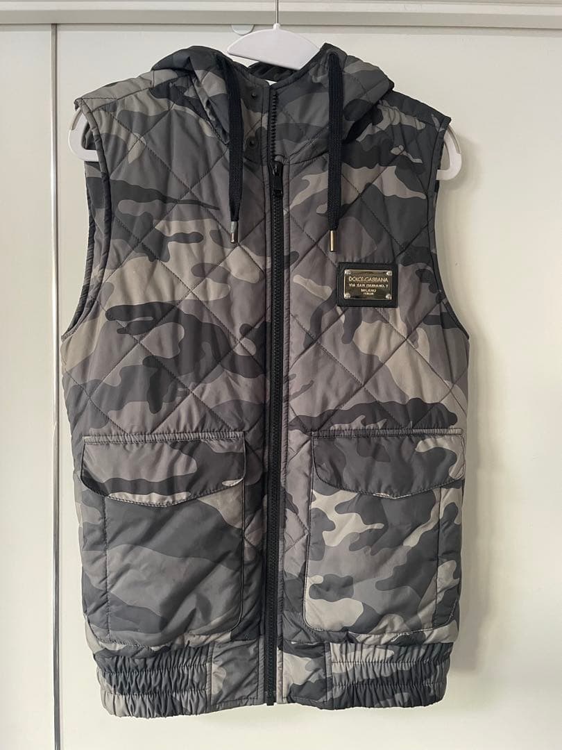 DOLCE&GABBANA カモフラージュ ダウンベスト　44