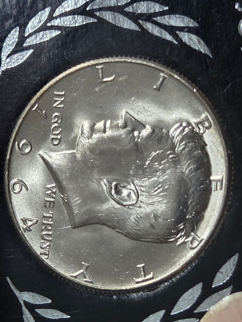 アメリカ合衆国　ケネディ大統領　ハーフダラー銀貨　1964 D　No.2