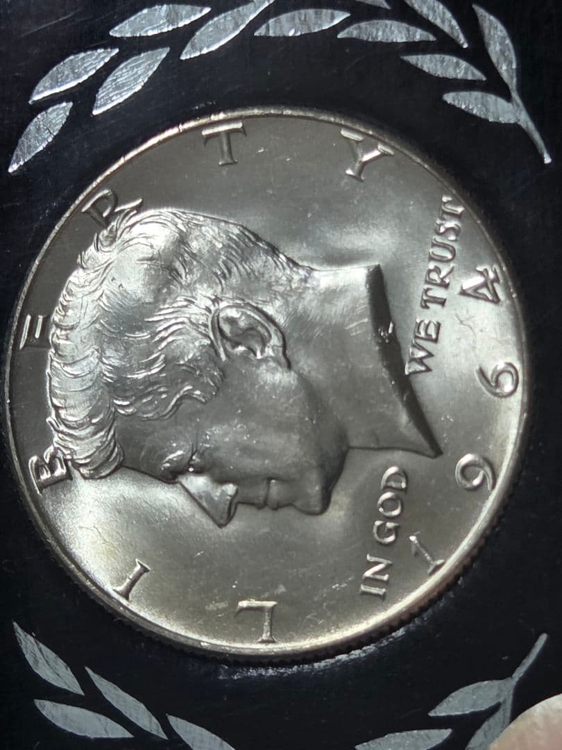 アメリカ合衆国　ケネディ大統領　ハーフダラー銀貨　1964 D　No.2