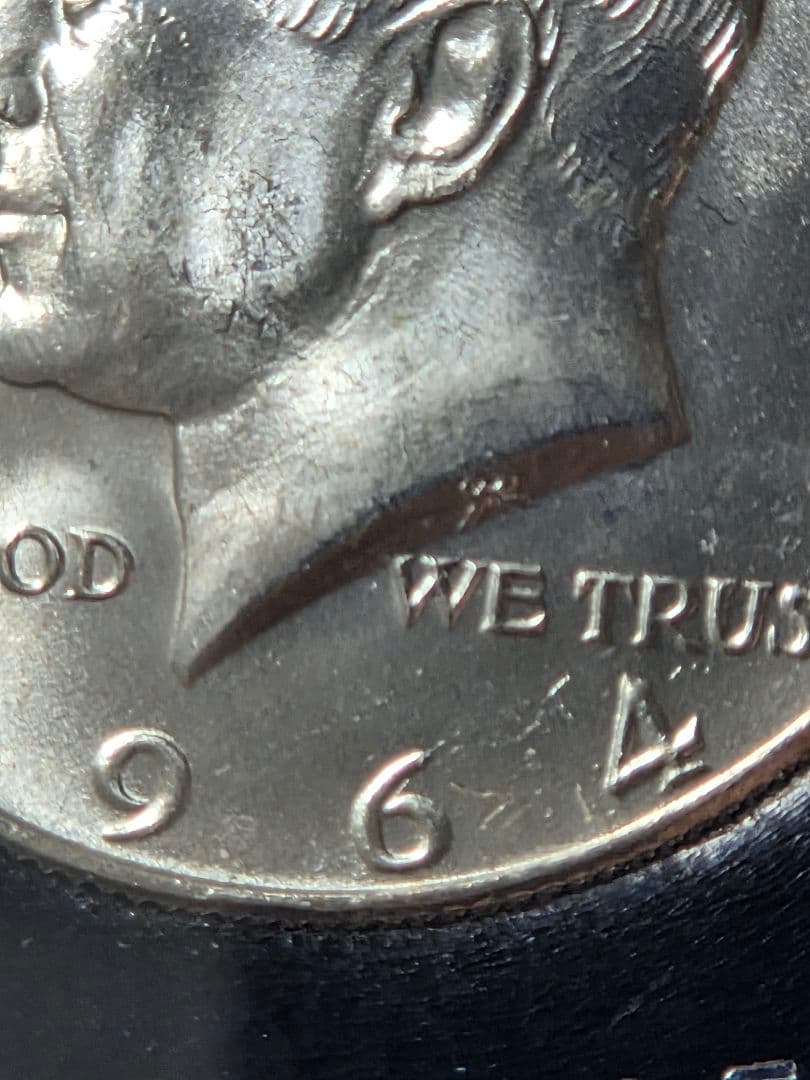 アメリカ合衆国　ケネディ大統領　ハーフダラー銀貨　1964 D　No.2