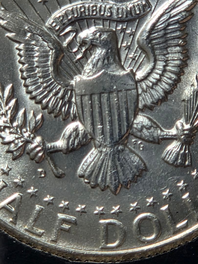アメリカ合衆国　ケネディ大統領　ハーフダラー銀貨　1964 D　No.2