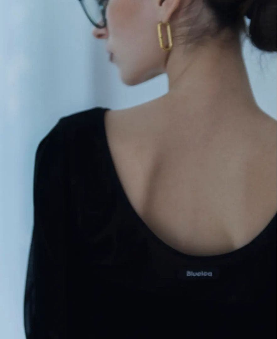 【新品未使用】bluelea / flocky tulle long tee