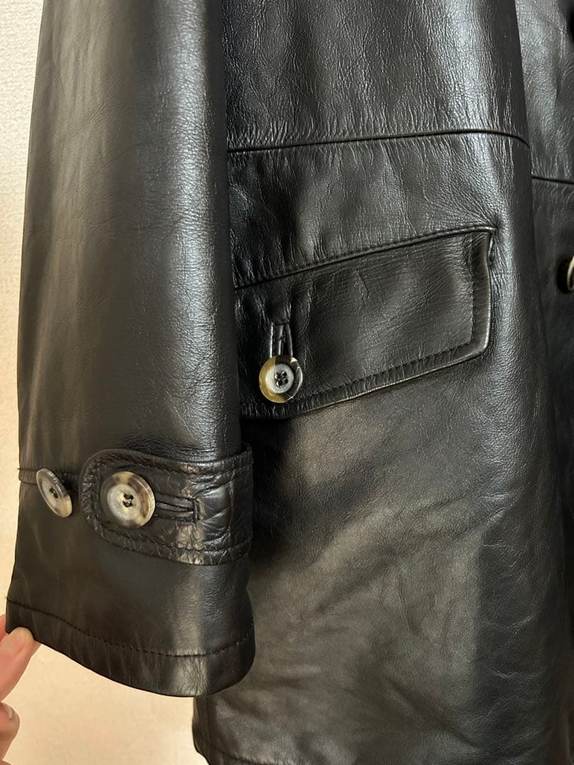 値下げ中！80's ARMANI JEANS leather half coat