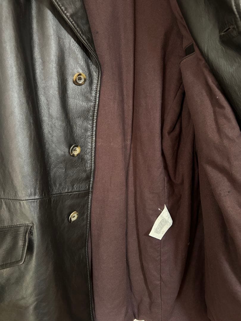 値下げ中！80's ARMANI JEANS leather half coat