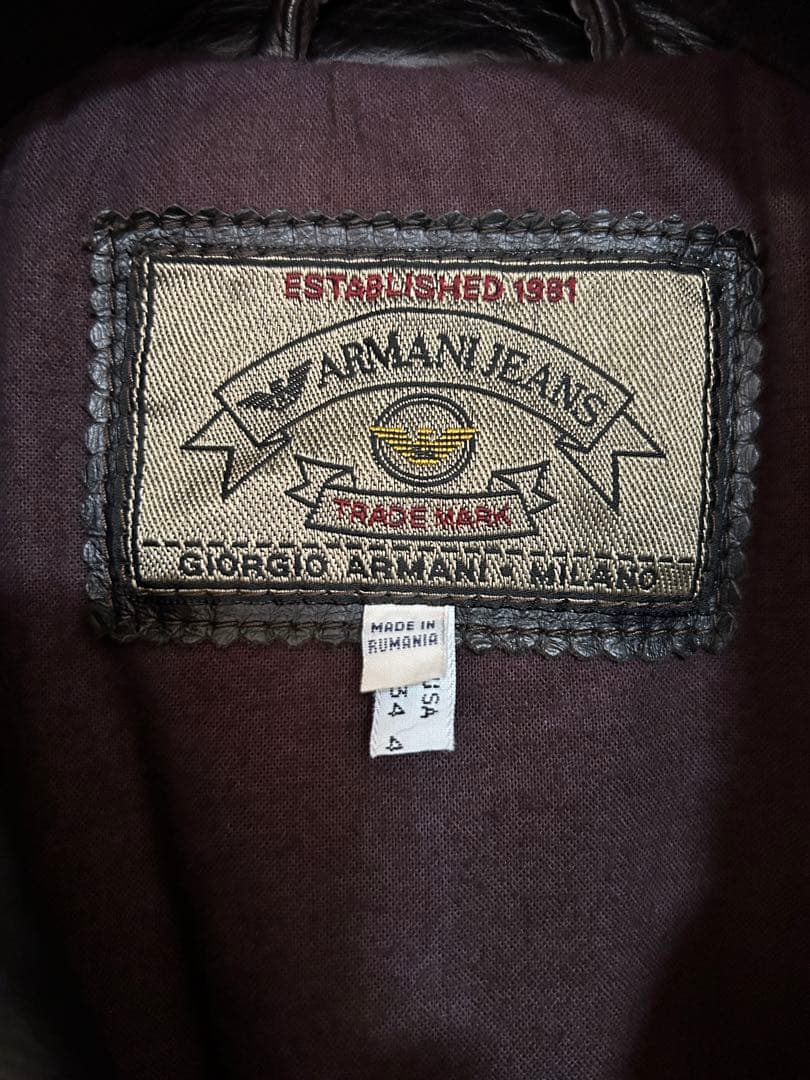 値下げ中！80's ARMANI JEANS leather half coat