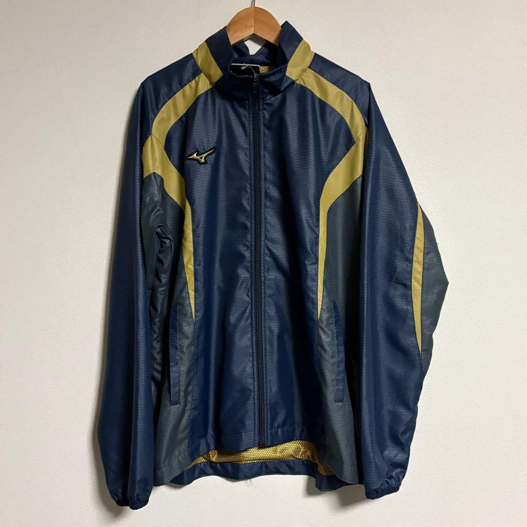 タグ付き　MIZUNO ミズノプロ　ウィンドブレーカー　ネイビー　M
