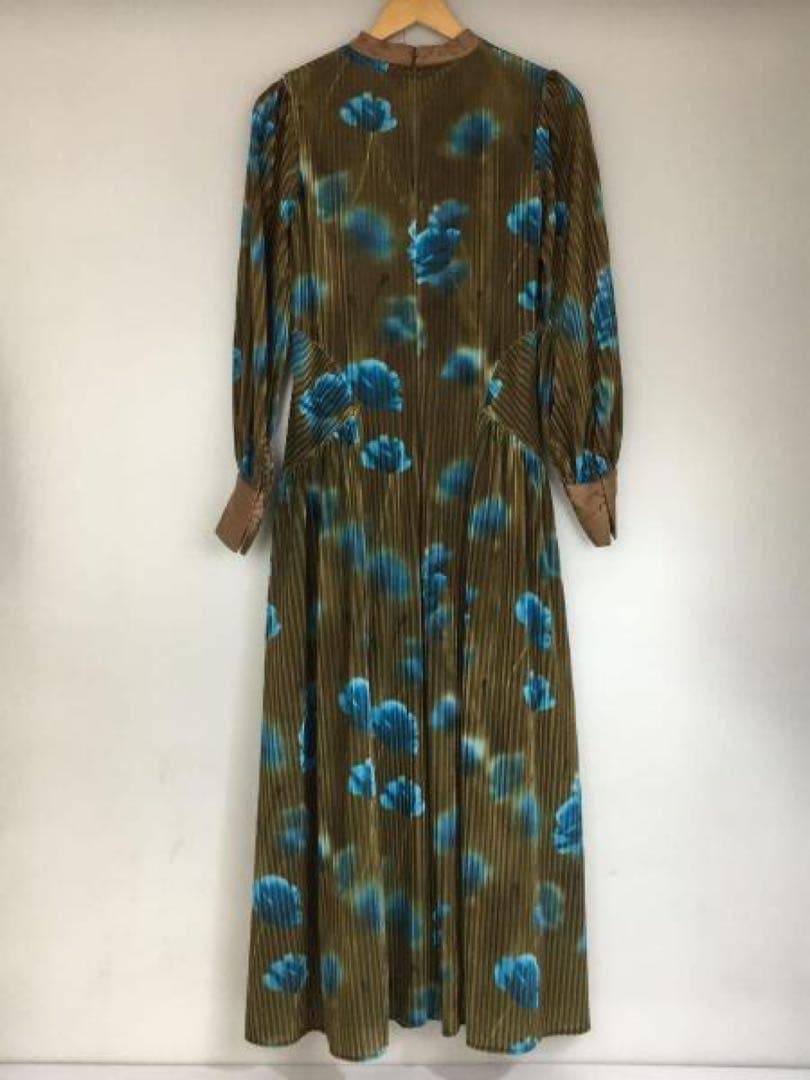 2602015 Ameri MILA VELOUR CUT DRESS ブラウン