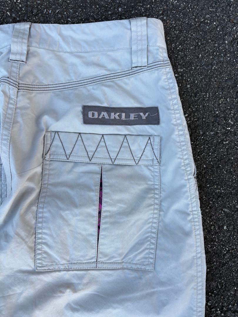 Oakley ワイドレッグパンツ ライトグレー　W32