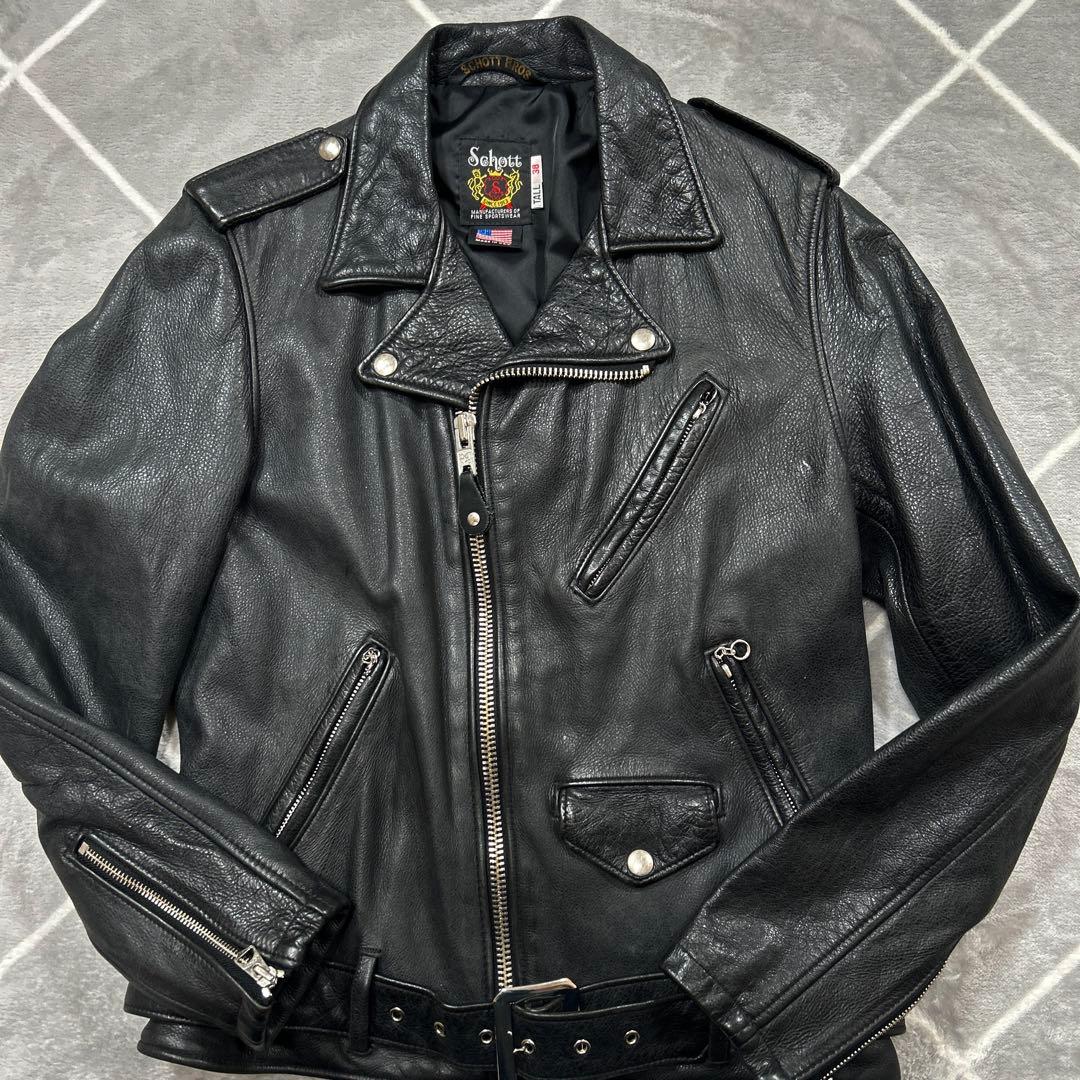 【ワンスターL】 最高傑作 SCHOTT レザージャケット 極上品 牛革 38