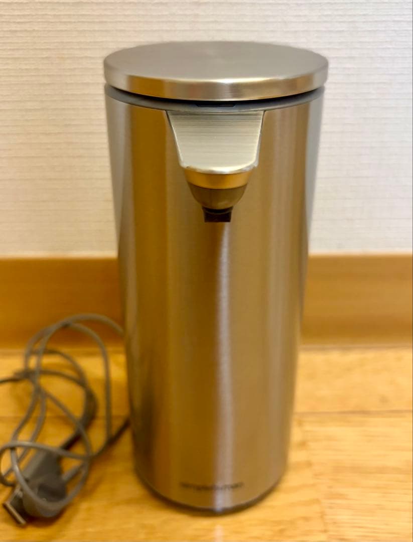 ステンレス製センサーソープディスペンサーsimplehuman充電式