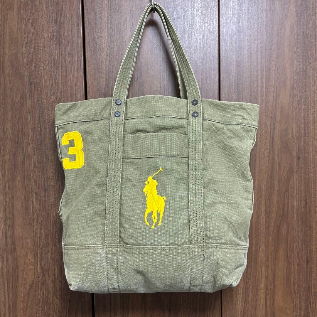 RALPH LAUREN ビッグポニー刺繍 キャンバス トートバッグ