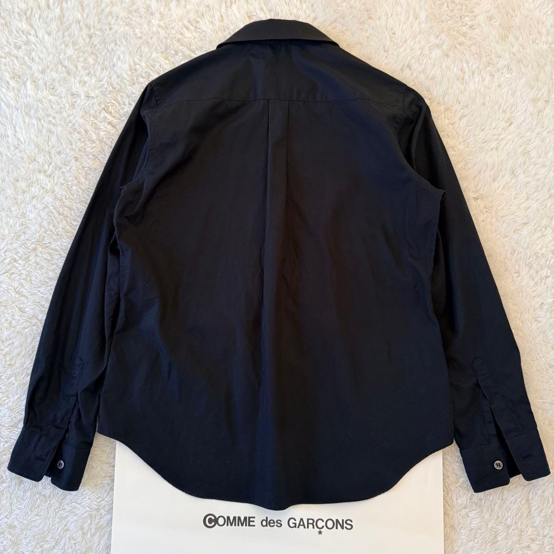 超美品　COMME des GARCONS コムコム 丸襟 シャツ　ブラック