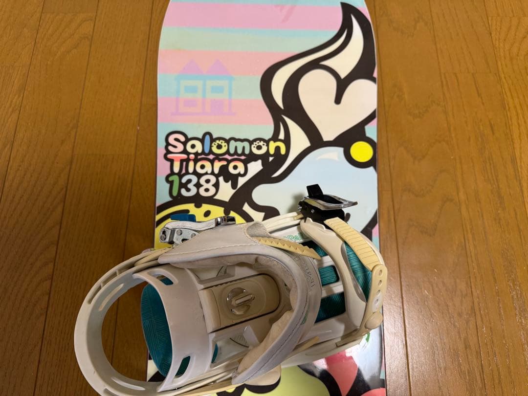 SALOMON 138cm スノーボードセット 2点セット 子供 レディース