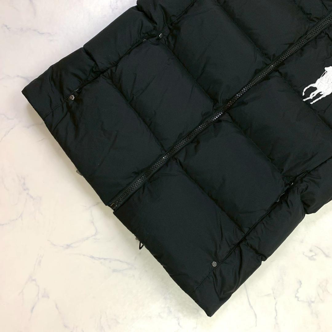 ポロラルフローレン ダウンベスト ビッグポニー刺繍 ブラック M　E169