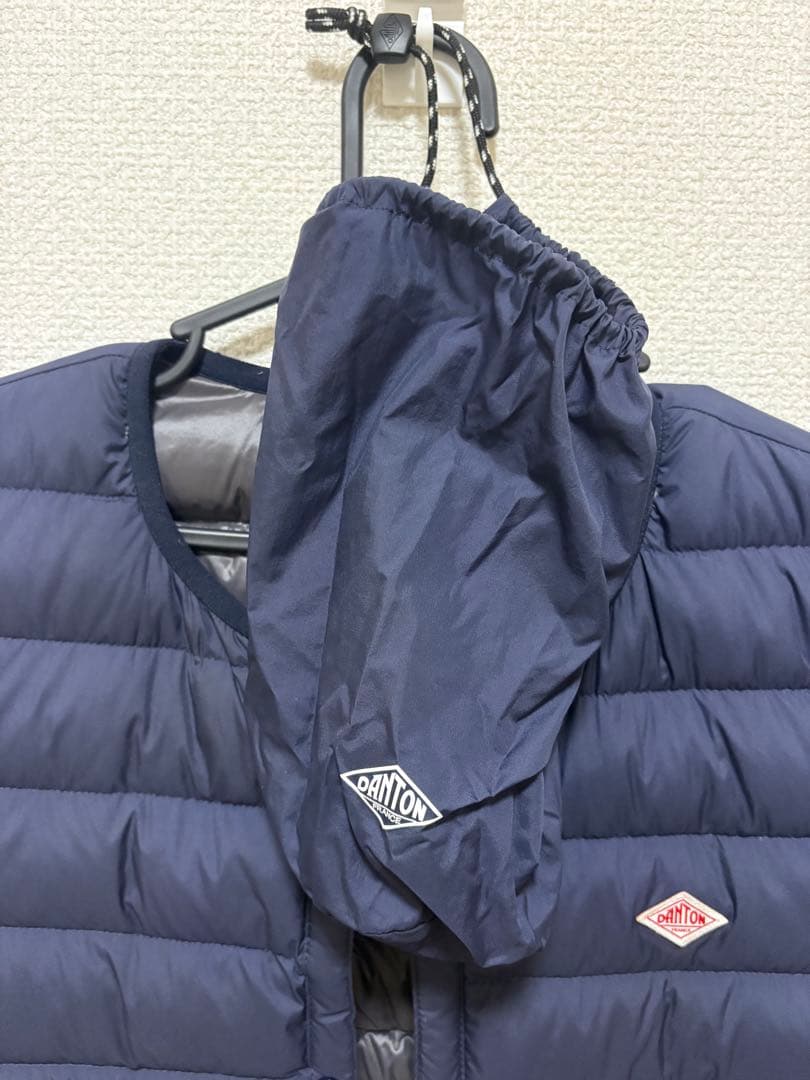 ダントン　ダウンベスト　Ｌサイズ ネイビー　美品