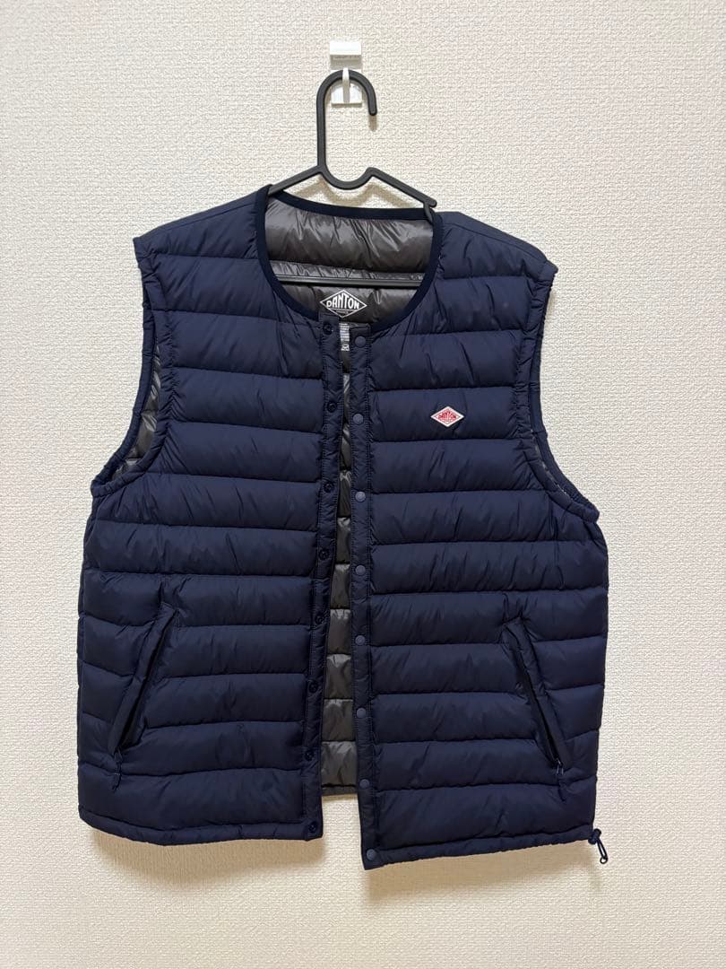 ダントン　ダウンベスト　Ｌサイズ ネイビー　美品