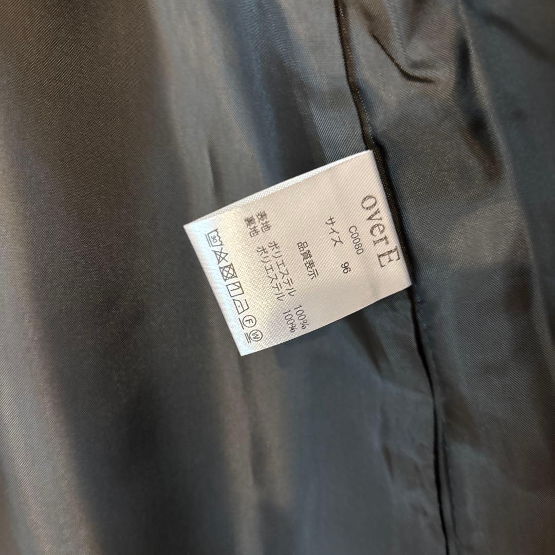 overE ブラック96 トレンチ風ジレワンピース