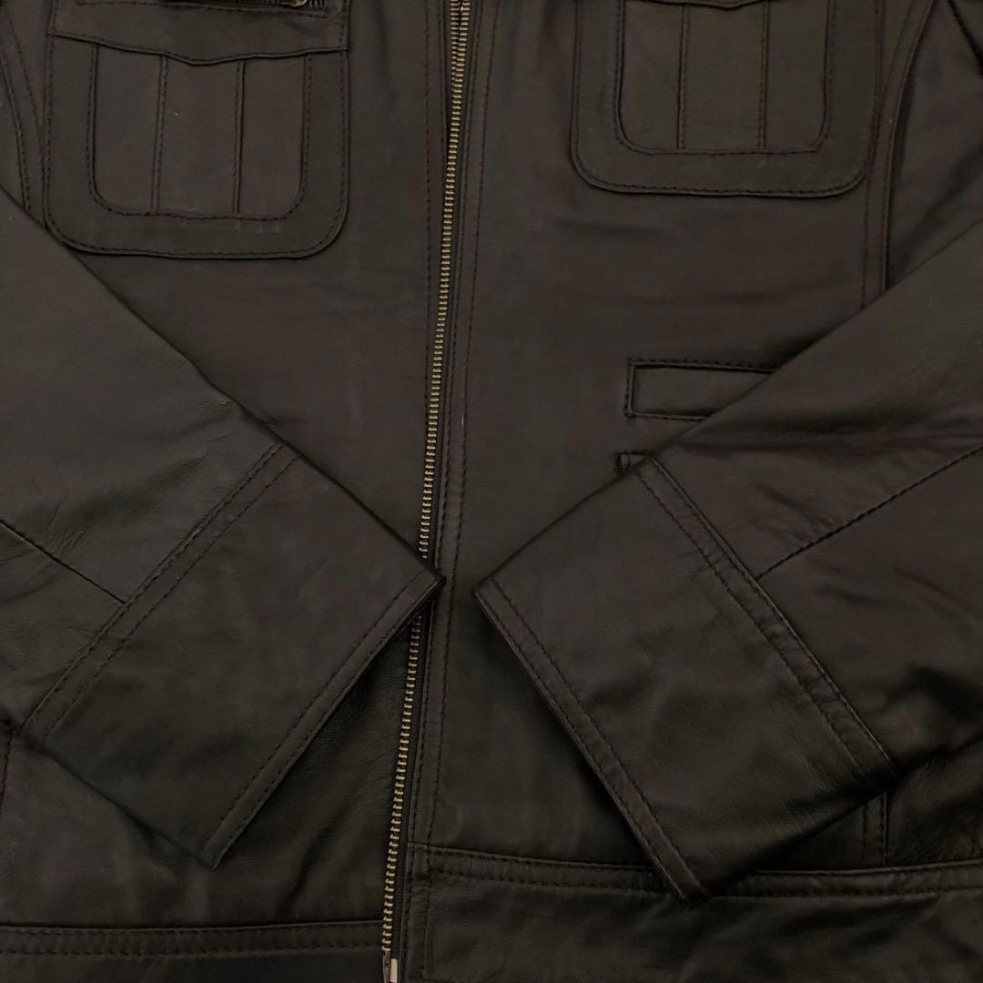 00s archive y2k 本革レザートラッカージャケット 希少 短丈 美品