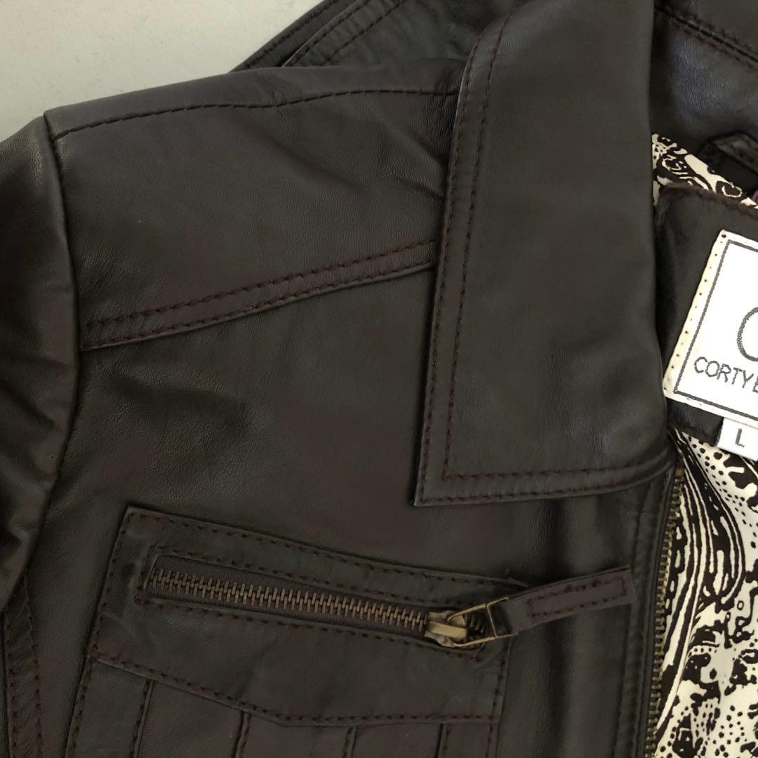 00s archive y2k 本革レザートラッカージャケット 希少 短丈 美品