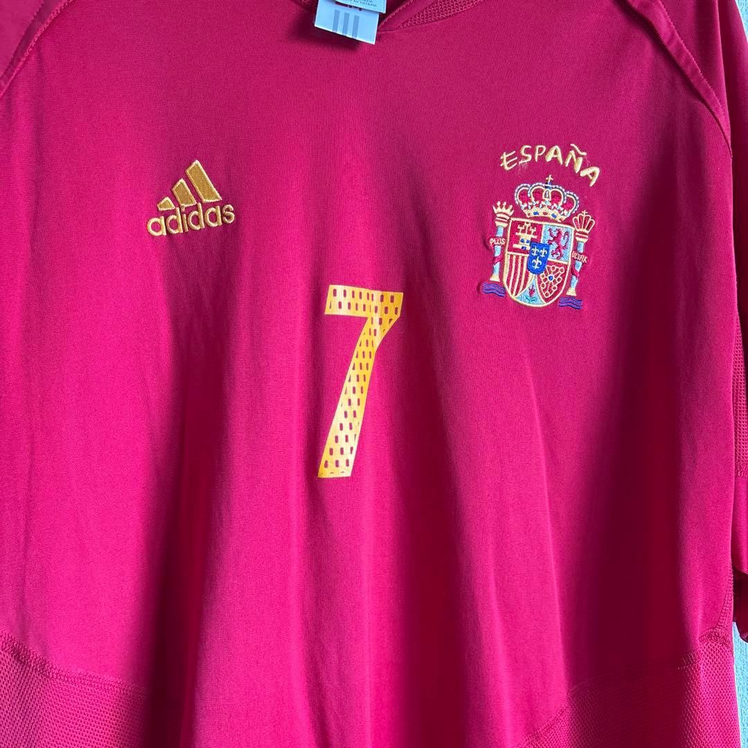 スペイン代表 ラウル　adidas レッドユニフォーム　美品！！レア品！！