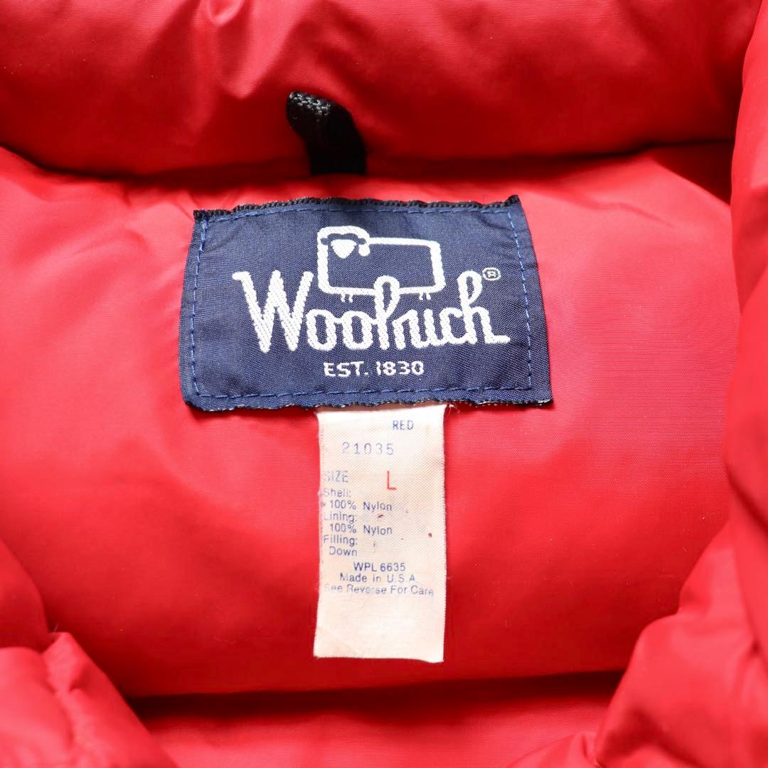 USA製 80s Woolrich ウールリッチ ダウンベスト レッド 赤 L