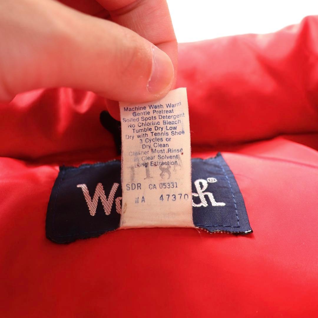 USA製 80s Woolrich ウールリッチ ダウンベスト レッド 赤 L