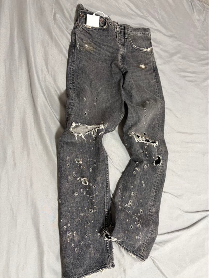 DAIRIKU ダイリク Damage Straight Denim Pants