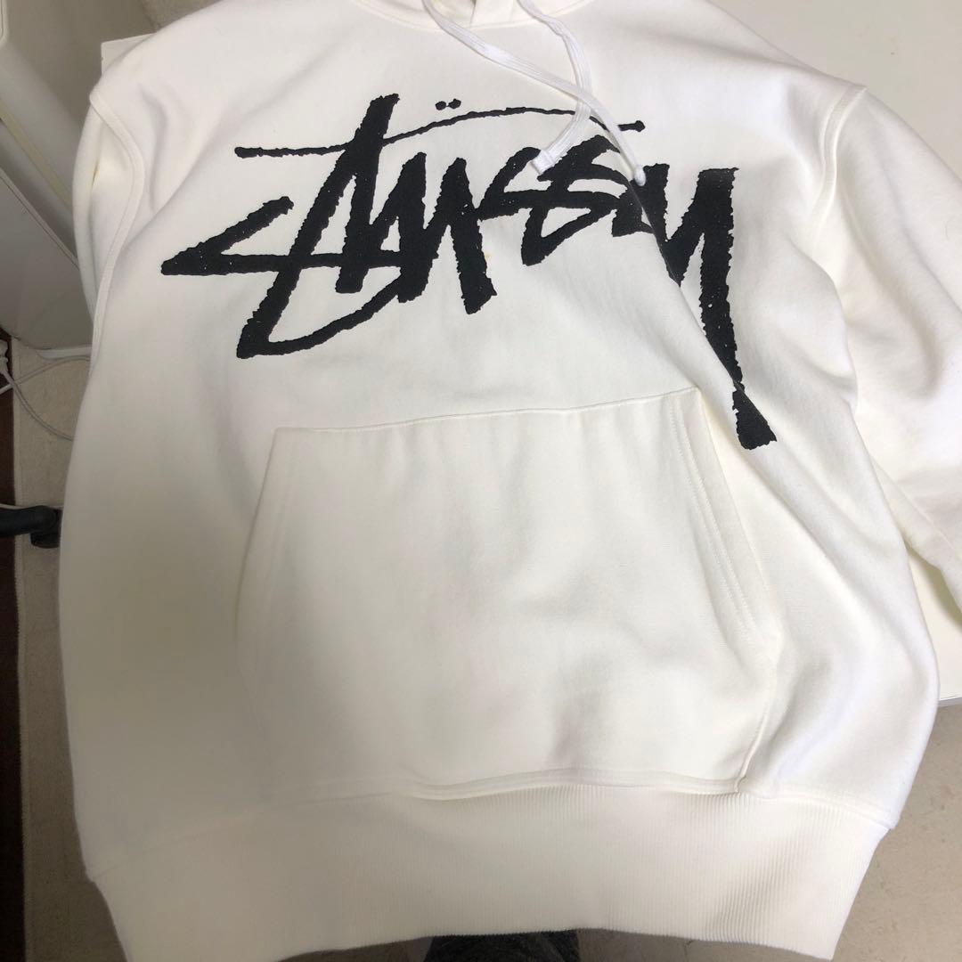 STUSSY ホワイト パーカー unisex