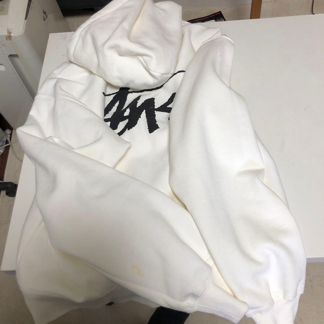 STUSSY ホワイト パーカー unisex
