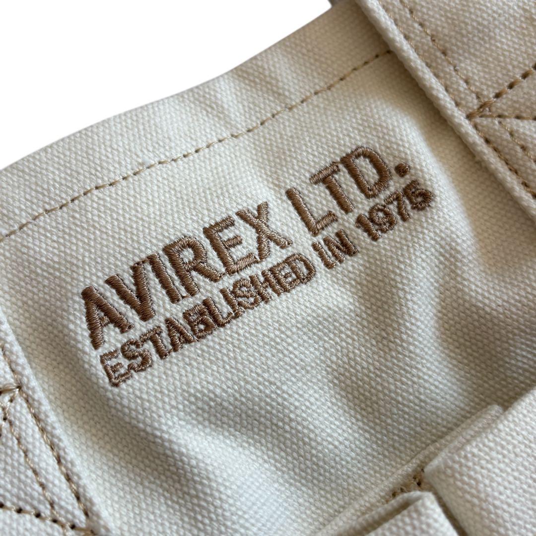 【未使用】AVIREX キャンバスサークルロゴ トートバッグ 直営店限定アイテム