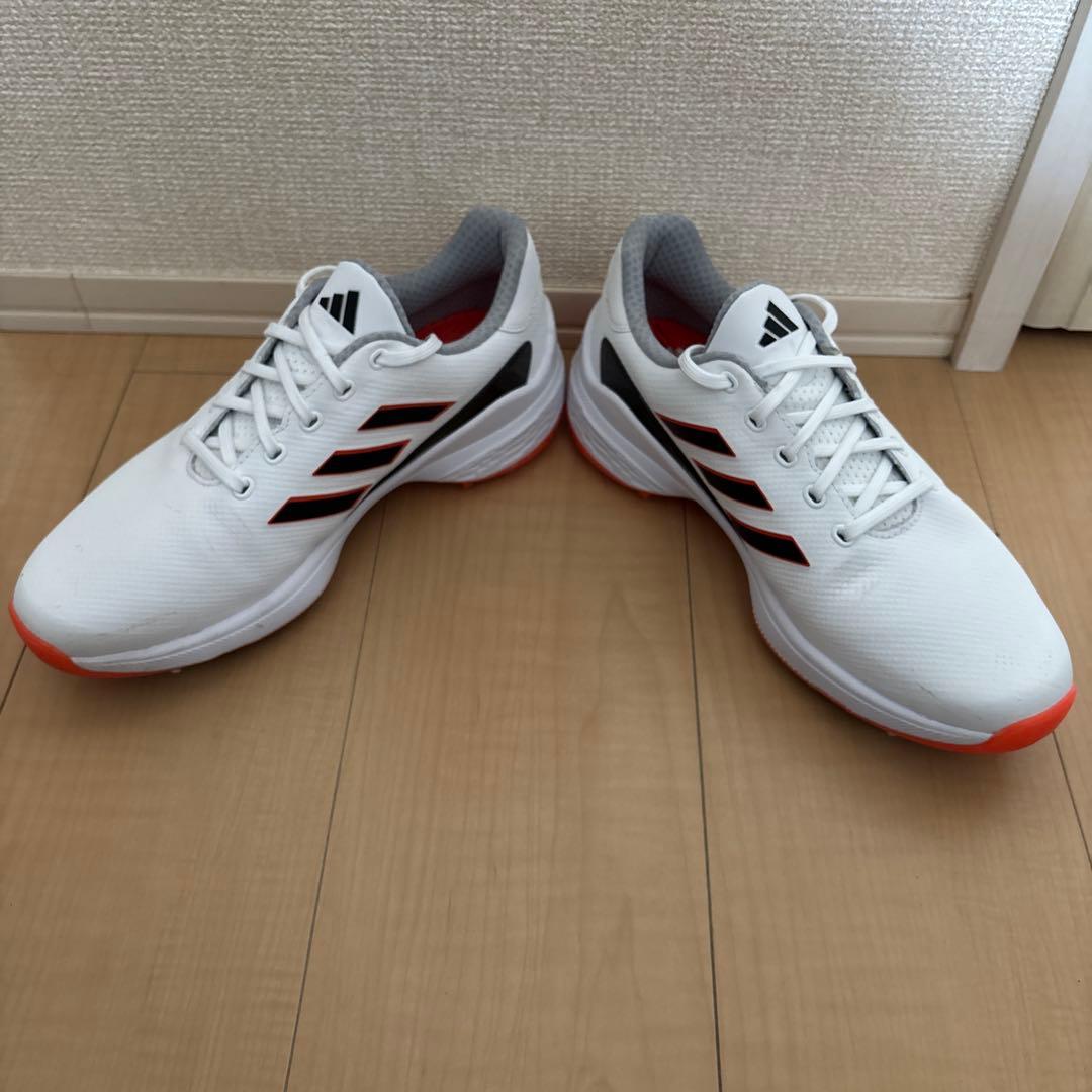 adidas ゴルフシューズ ホワイト/オレンジ