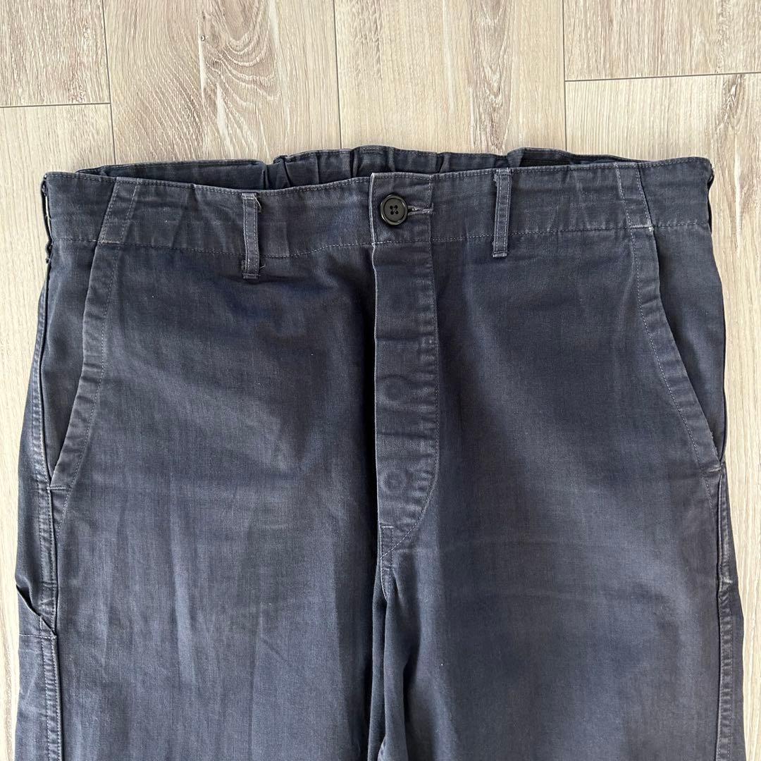 orSlow オアスロウ フレンチワークパンツ ネイビー XL ヘリンボーン