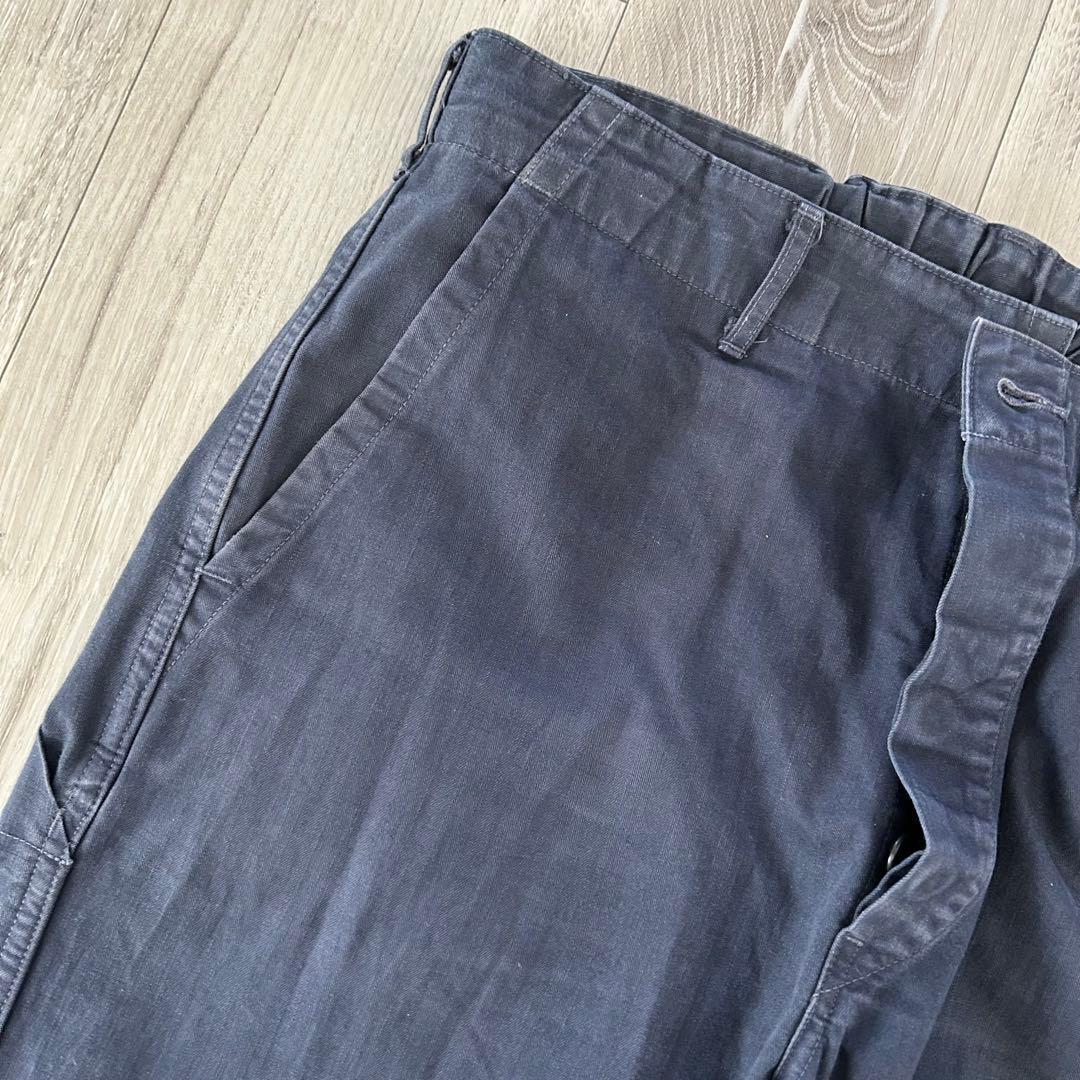 orSlow オアスロウ フレンチワークパンツ ネイビー XL ヘリンボーン