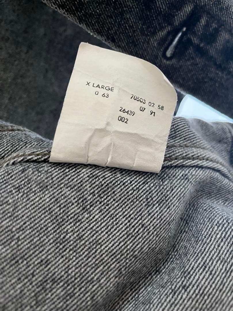 Levi's ブラックデニムジャケット XL トラッカー 黒 フェード ユーロ