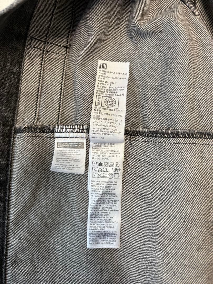 Levi's TYPE I トラッカージャケット ブラック STONEWASH