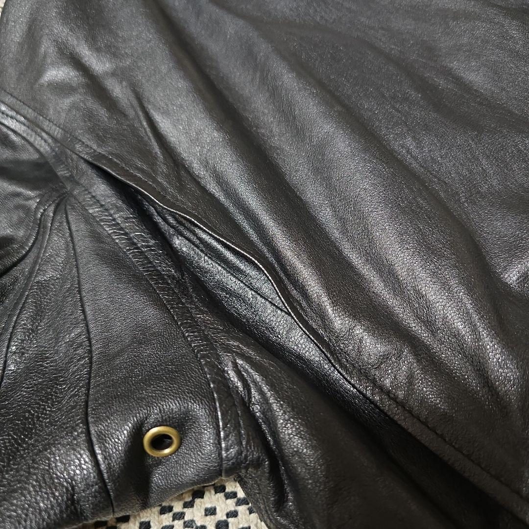 HOUSTON G-1 フライトジャケット ゴートレザー Lサイズ 黒