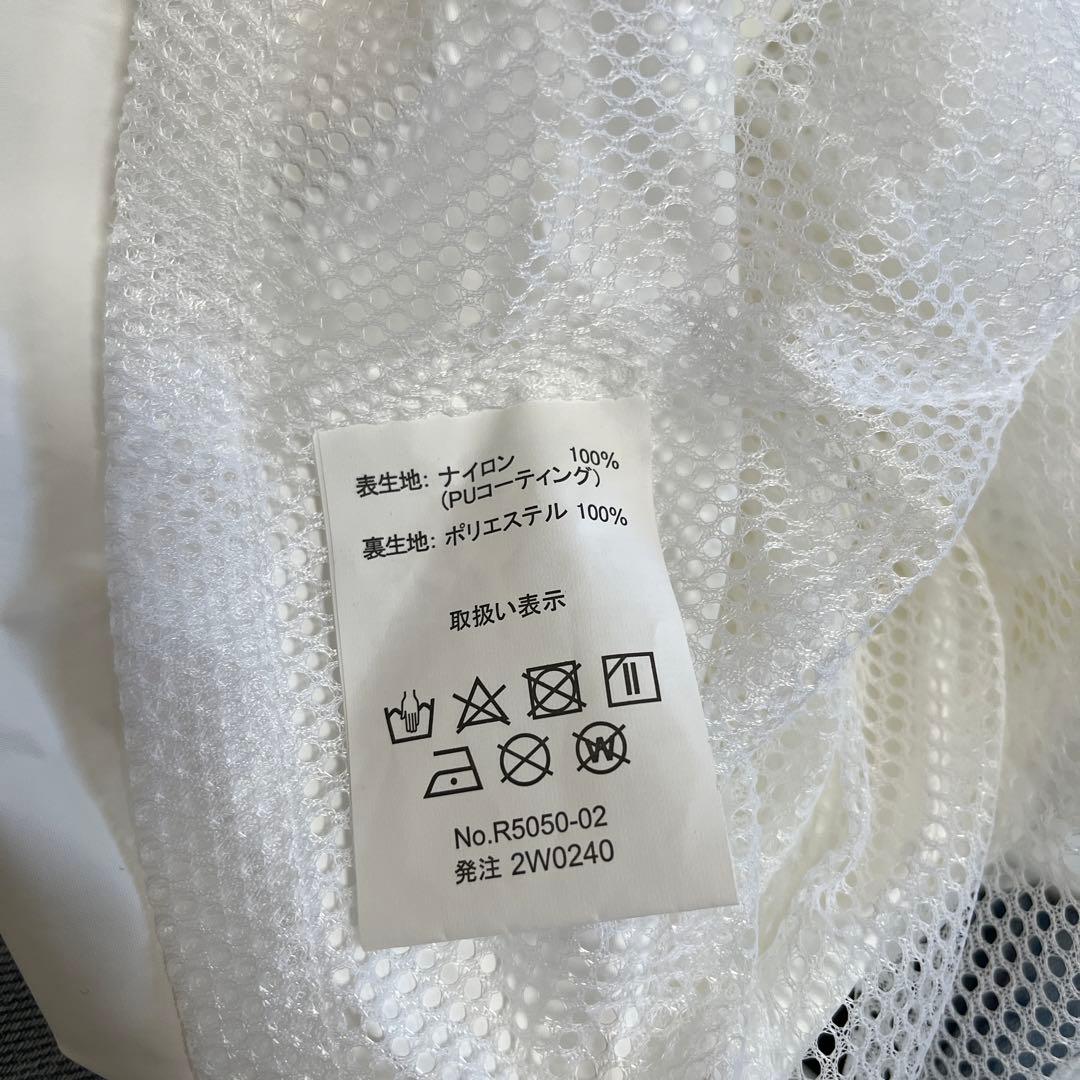 トンボ　レインコート　レインポンチョ　学生　通学用　ホワイト　Ｍサイズ